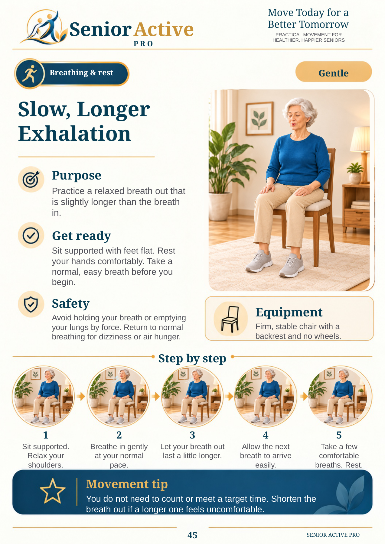 Slow, Longer Exhalation — illustrated exercise page